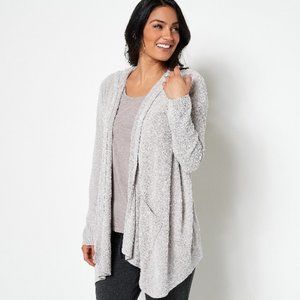 Barefoot Dreams CozyChic Ultra Light Hooded Seashore Cardigan